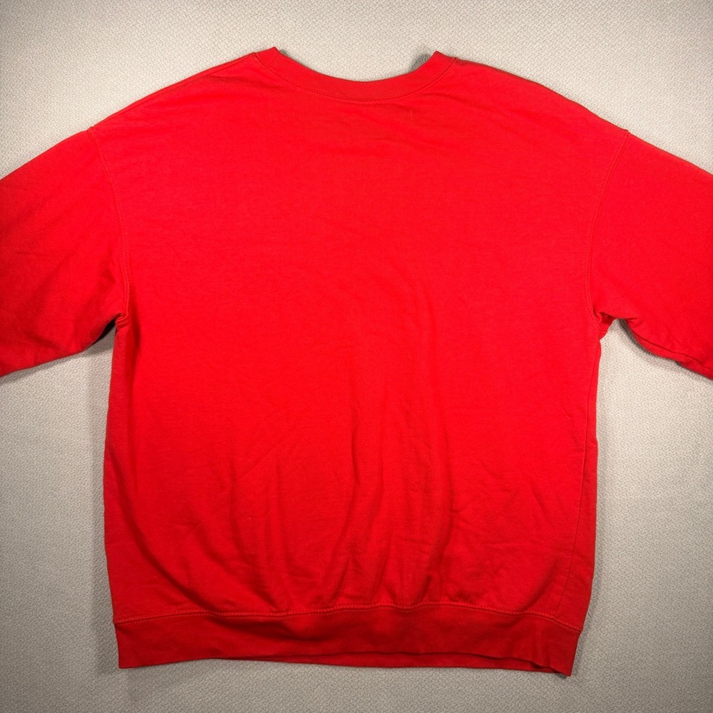Disney Mickey Mouse Graphic Sweatshirt XXL 18 Red Peeking Mickey Cotton Blend - Picture 10 of 13